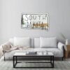 South Dakota White Painted Mirror - Custom Acrylic Mirror Shaped Like South Dakota with Text Design