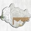 Halsey Tattoo Rose Painted Mirror - Custom Acrylic Mirror with Rose Tattoo Design