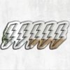 Lightning Bolts Mirror - Custom Acrylic Mirror Featuring Dynamic Lightning Bolt Design