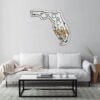 Florida - Text With White Irregular Shape Mirror