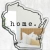 Wisconsin State Irregular Shape Home Mirror