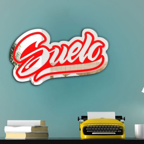 Suelo - Red Irregular Shape Mirror
