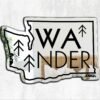 Wander Washington (Black Irregular) Mirror