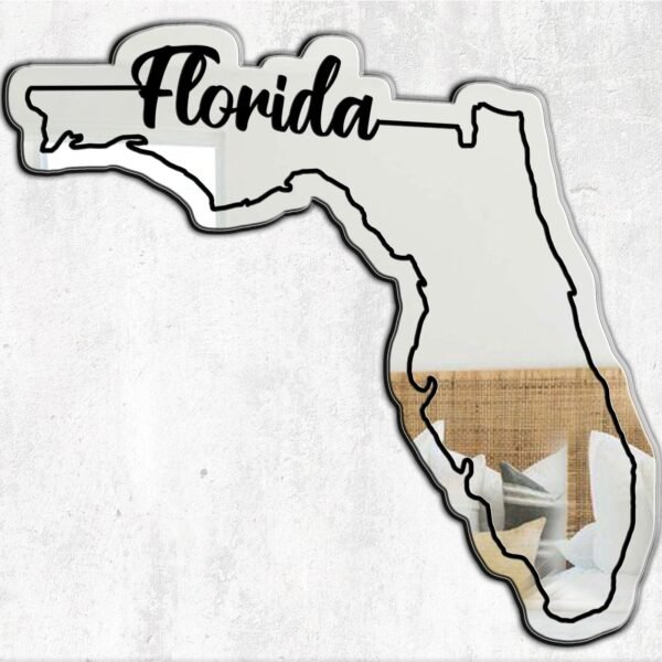 "Mirror shaped like the outline of Florida state"