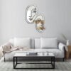 "Mirror featuring a minimalist aesthetic face design"