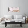 "Mirror featuring the text 'BOS • Boston, Massachusetts Airport' in rose pink"
