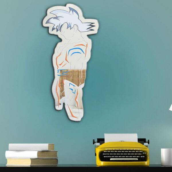 Mirror featuring a design inspired by Goku from Dragon Ball