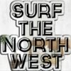 Mirror featuring a design inspired by surfing in the Northwest