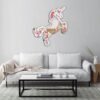 Mirror featuring a geometric design of a magical unicorn