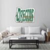 Wall-mounted mirror featuring a design inspired by Oregon State and the Pacific Northwest