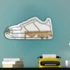 Mirror featuring a design of white sneakers