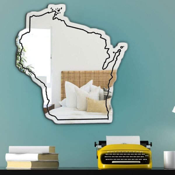 Wisconsin White Wall Mirror