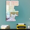 Mirror featuring the rainbow artistic text 'In this life or the next' from Warrior Nun