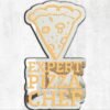Mirror featuring a custom-painted funny expert pizza chef quote meme design