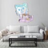Mirror featuring a colorful and contemporary design of a cute cat