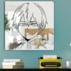 Mirror featuring a personalized design of Shoto Todoroki, a character from My Hero Academia