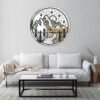 Mirror featuring a stylish mountain print design