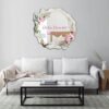 Mirror featuring the words 'Do No Harm' with a floral decorative design