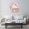 Washington DC Map Decorative Cherry Blossoms Mirror - Custom Acrylic Mirror Featuring Map Design