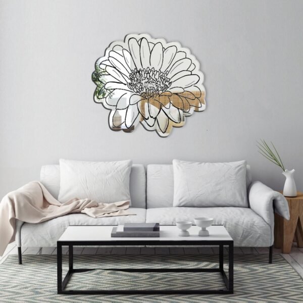 Daisy Decorative Mirror - Custom Acrylic Mirror Featuring a Charming Daisy Design