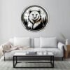 Bear Patch Decorative Wall Mirror - Custom Acrylic Mirror Featuring Bear Design