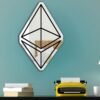 Ethereum ETH Acrylic Mirror - Custom Mirror Featuring Ethereum Logo Design