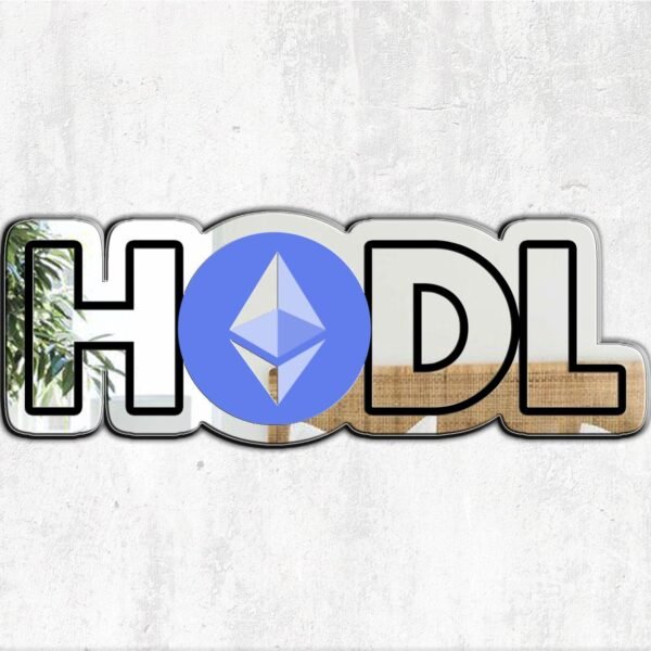 Ethereum ETH Crypto Trader Acrylic Mirror - Custom Mirror Featuring Ethereum Design