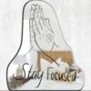 Stay Focused Hands Mirror - Custom Acrylic Mirror Featuring Motivational Design