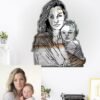 Portrait Mirror From Photo | Personalized Custom photo Printed on Mirror | Mirror Art