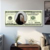 Dollar banknote inspired Frame Wall Mirror Art