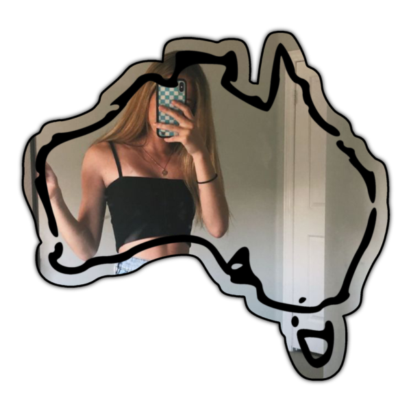 Australia Minimalistic Country Outline Mirror