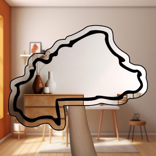 Burkina Faso Minimalistic Country Outline Mirror