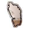 Dominica Minimalistic Country Outline Mirror