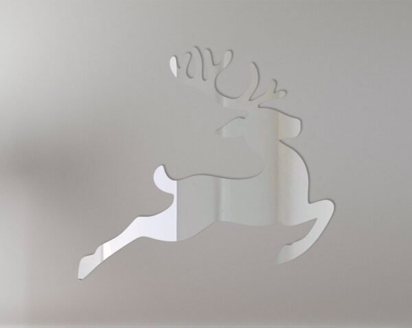 Flying Reindeer Mirror Sign