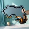 Guinea Gine Minimalistic Country Outline Mirror