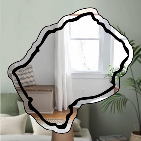 Lesotho Minimalistic Country Outline Mirror