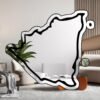 Nicaragua Minimalistic Country Outline Mirror