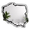Poland Polska Minimalistic Country Outline Mirror