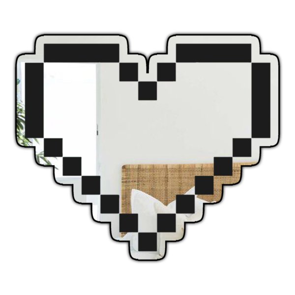 Pride Heart 8 Bits Mirror