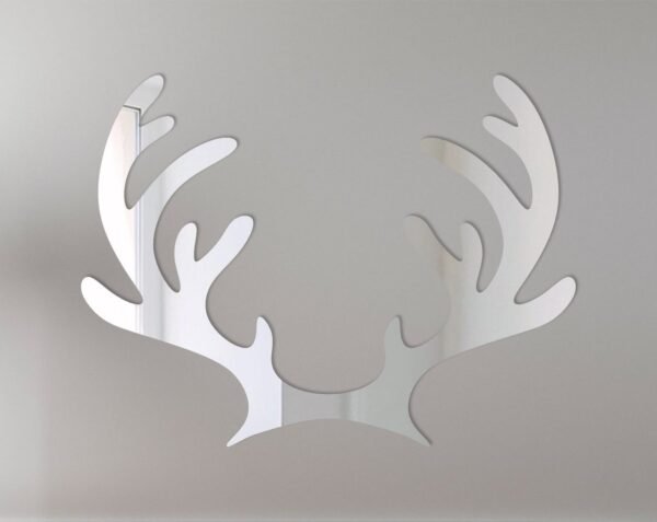 Reindeer Antlers Mirror Sign