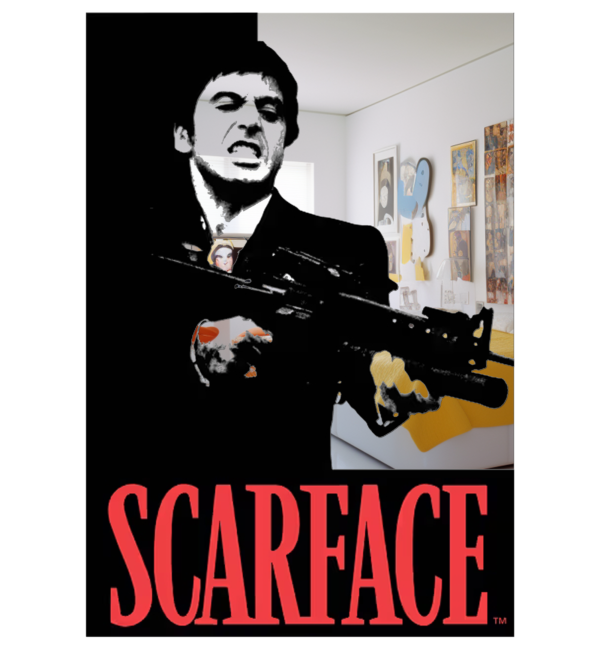 Scarface Mirror Art Print