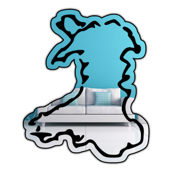 Wales Cymru Minimalistic Country Outline Mirror