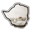 Zimbabwe Minimalistic Country Outline Mirror