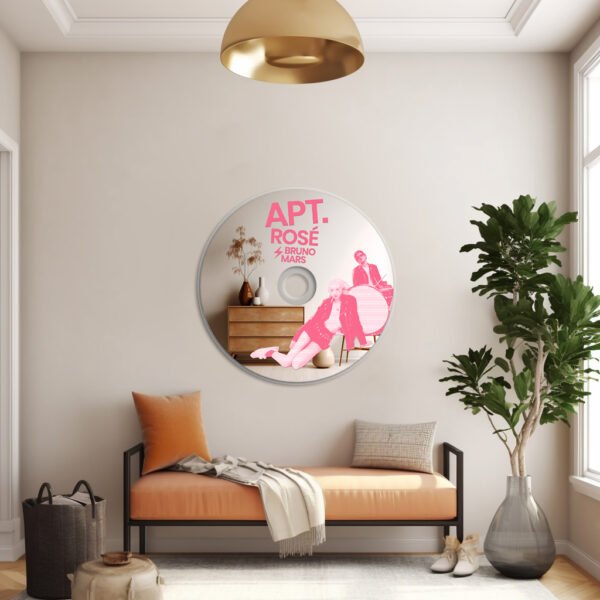 stunning mirror inspired by the single 'APT' featuring Rose from BLACKPINK and Bruno Mars