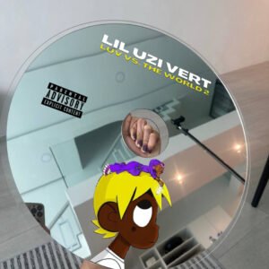 Stylish Lil Uzi Vert vs. The World 2 CD mirror featuring iconic album art on a clear acrylic backing