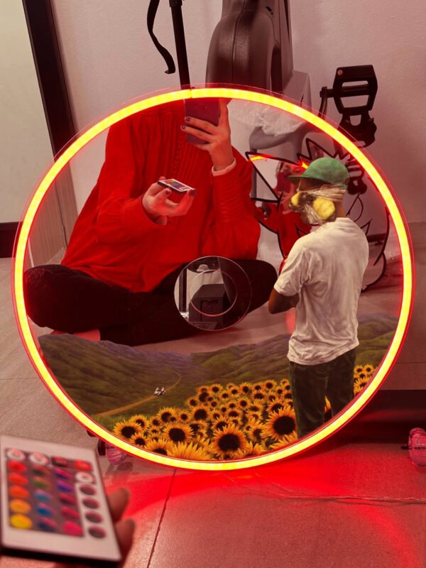 Customizable RGB CD mirror inspired by Tyler, The Creator