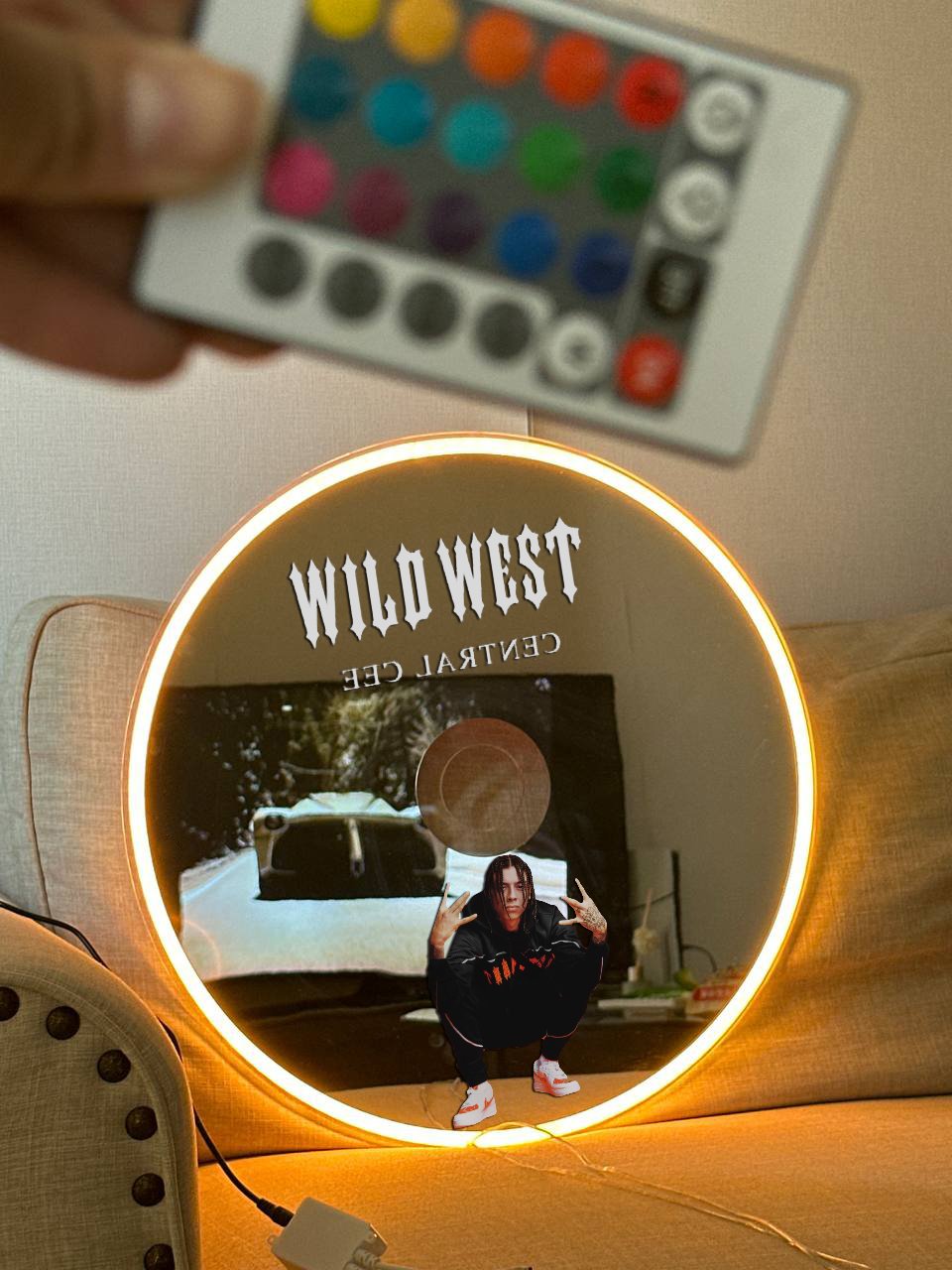 Central Cee CD Mirror – RGB Neon Custom Mirror