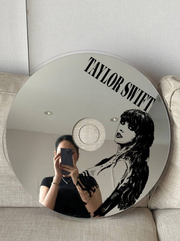 Taylor Swift Aesthetic CD Mirror – Minimalist Music Decor