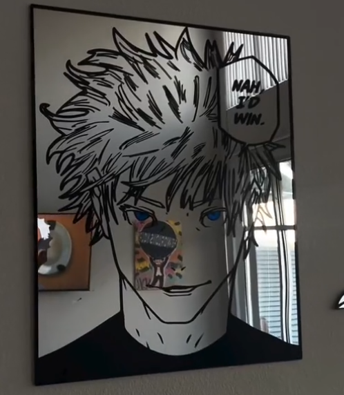 gojo satoru wall mirror