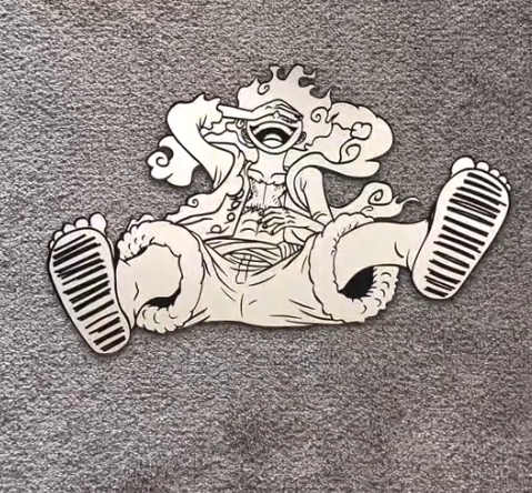 Luffy Gear 5 Mirror – One Piece Joyboy Acrylic Wall Art
